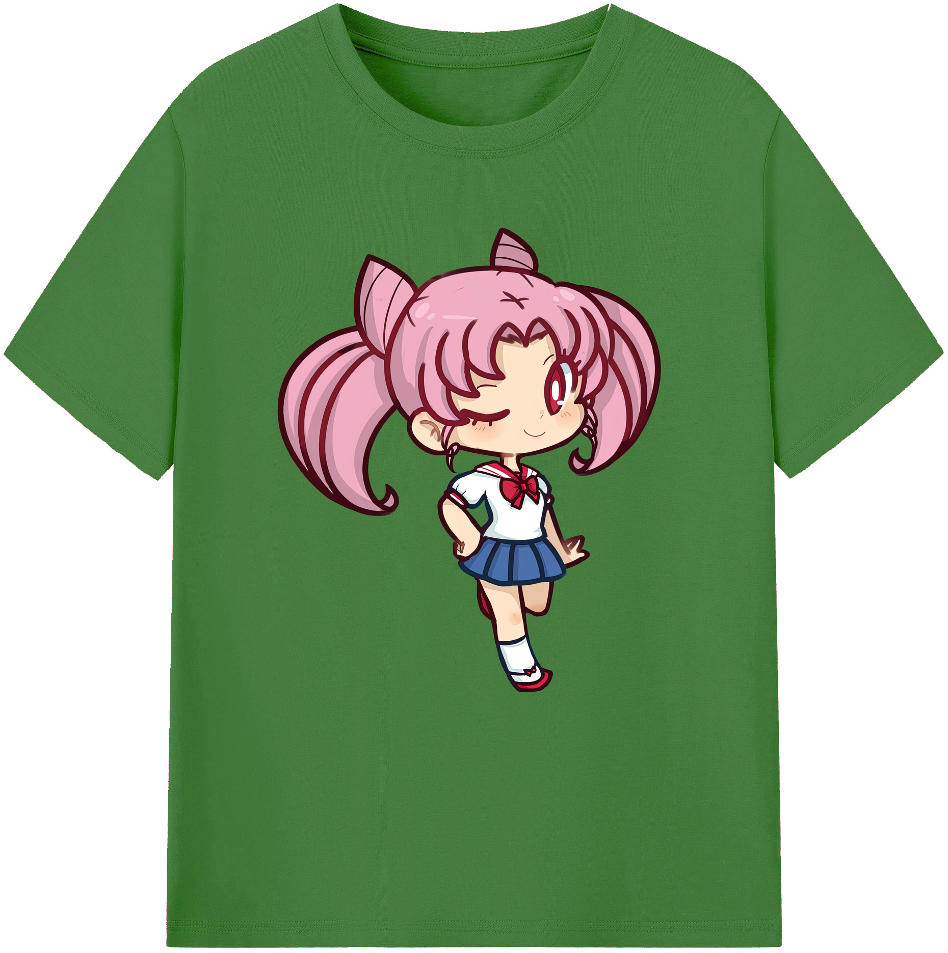 （画像用） 美少女戦士セーラームーン ちびうさ Sailor Moon Chibiusa Tsukino Usagi Small Lady Serenity レディースカジュアルプリントTシャツ（綿100％）